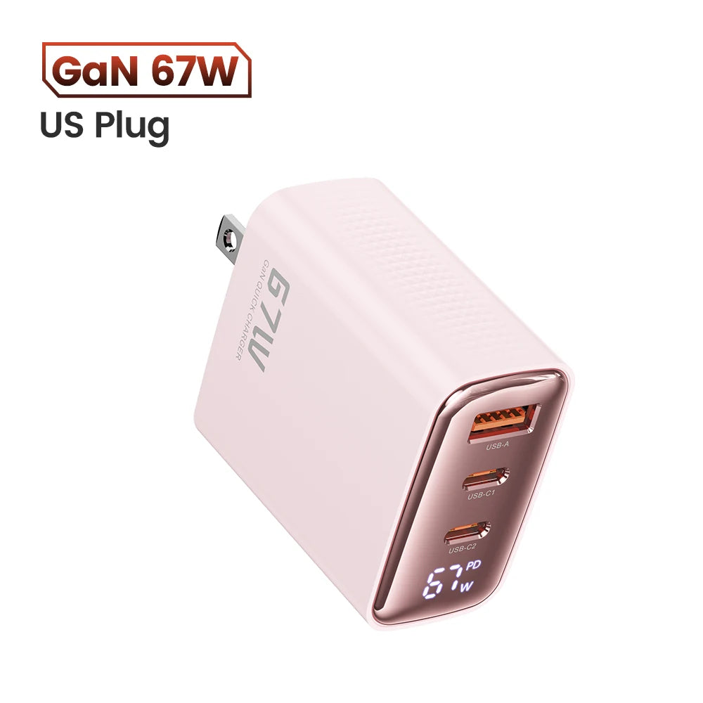 Carregador USB Toocki-GaN com Display Digital