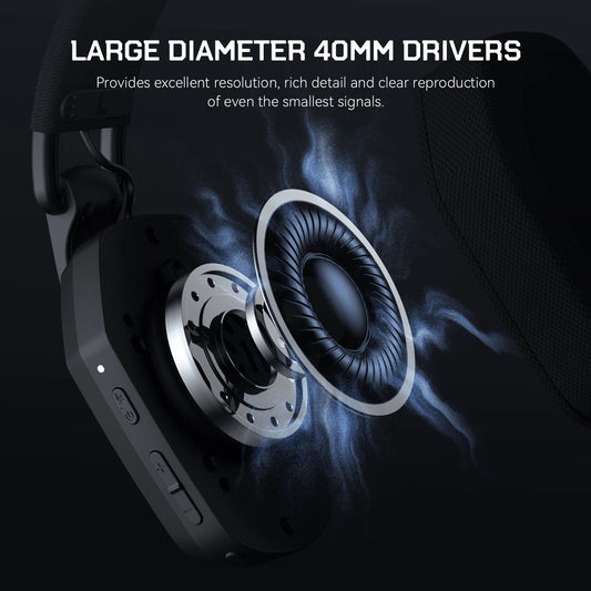 Headset Gamer EKSA G19BT — 2.4 GHz, Bluetooth 5.4, RGB e 35 Horas