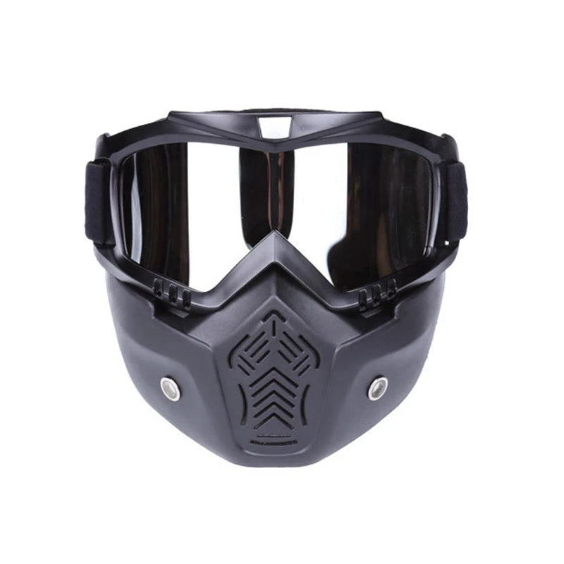 Capacete de bicicleta rosto cheio máscara anti-nevoeiro