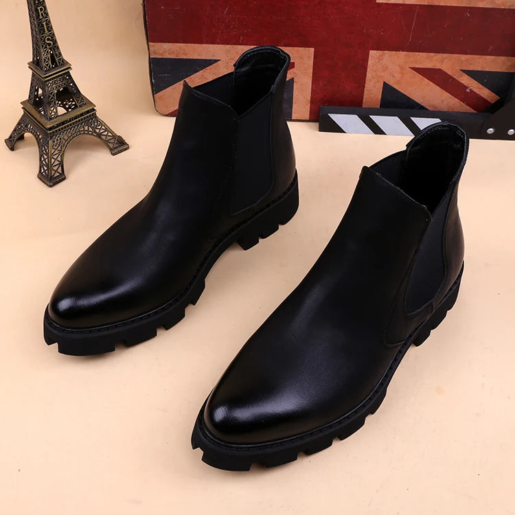 Botas de couro genuíno