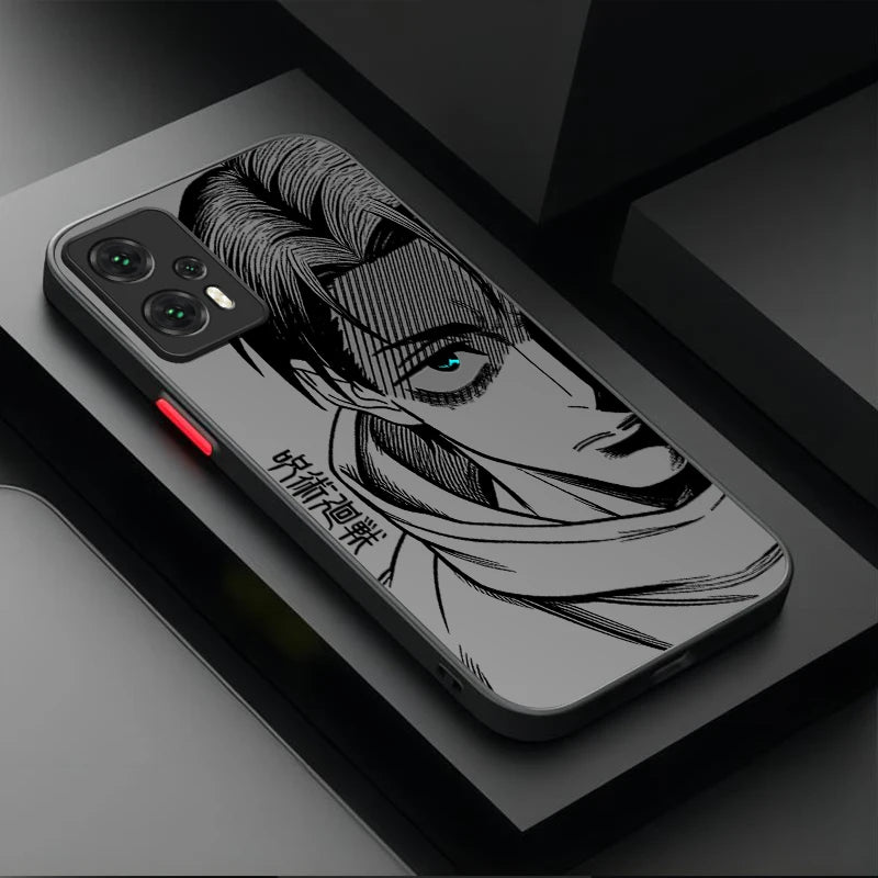 Capa Jujutsu Kaisen Megumi e Gojo para Xiaomi – Proteção em Silicone
