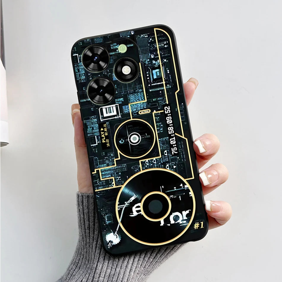 Capa ultra fino macio de silicone à prova de choque para Tecno Spark
