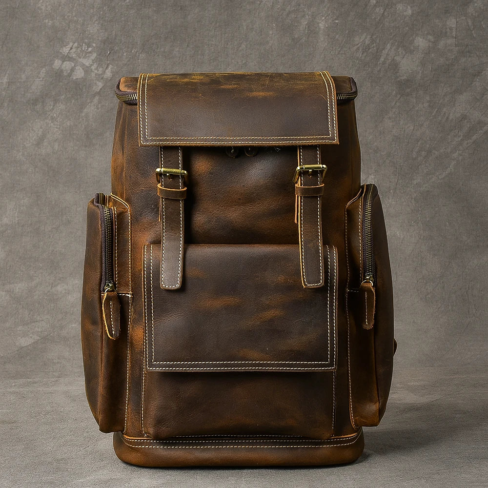 Mochila de couro Crazy Horse