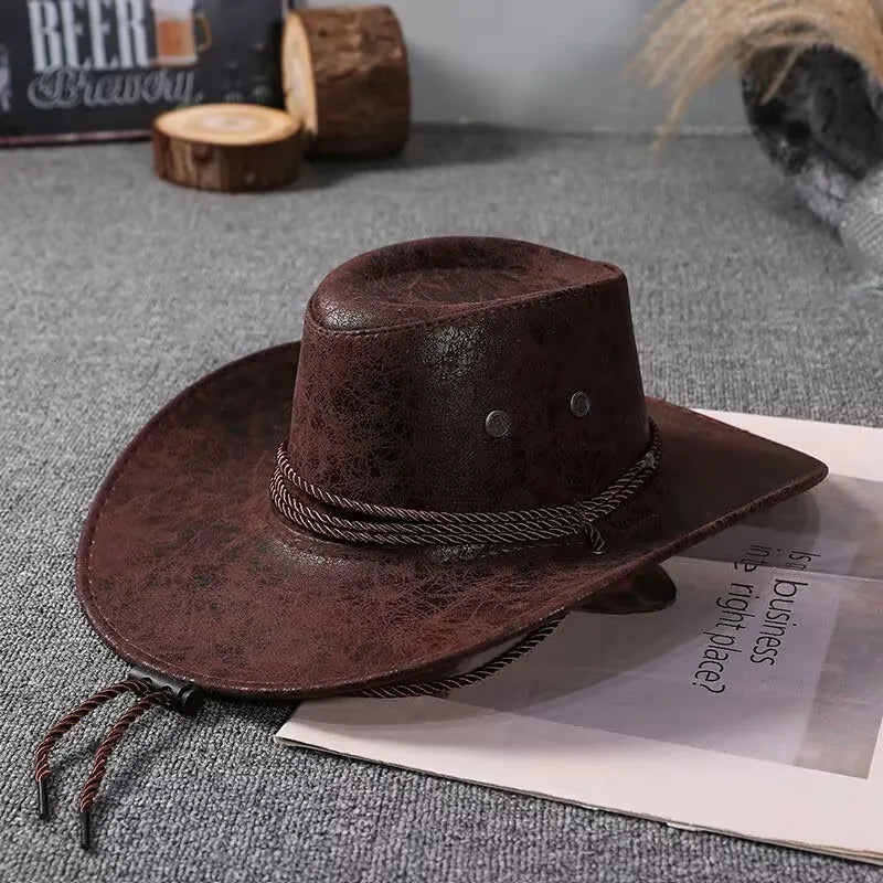 Chapéus de cowboy estilo western em couro sintético