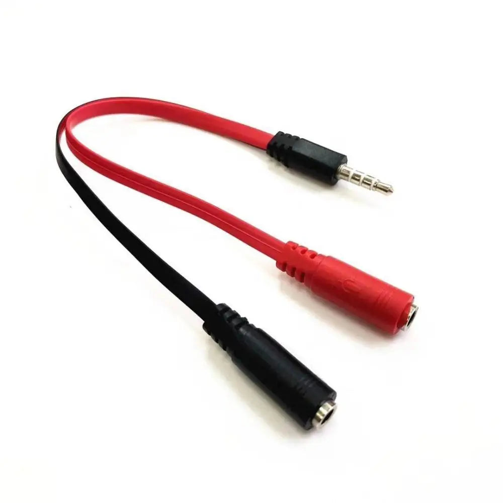 Cabo Divisor de Áudio 3,5 mm – Adaptador Estéreo 1 para 2