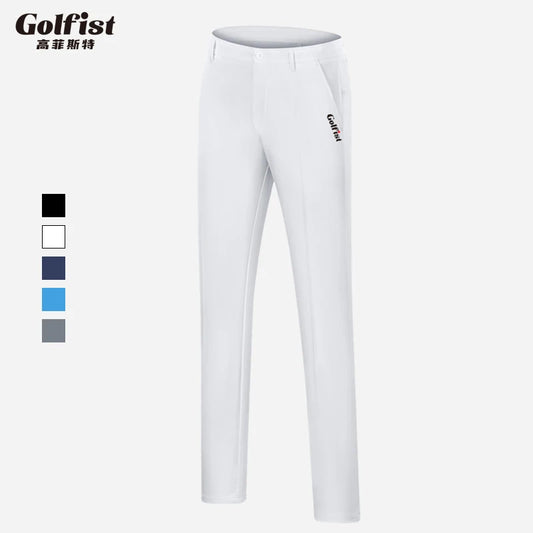 Calças Masculinas de Golfe em Poliéster e Elastano