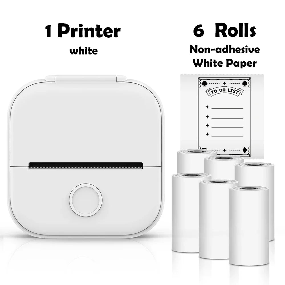 Mini impressora de bolso térmica sem fios adesivos autoadesivos