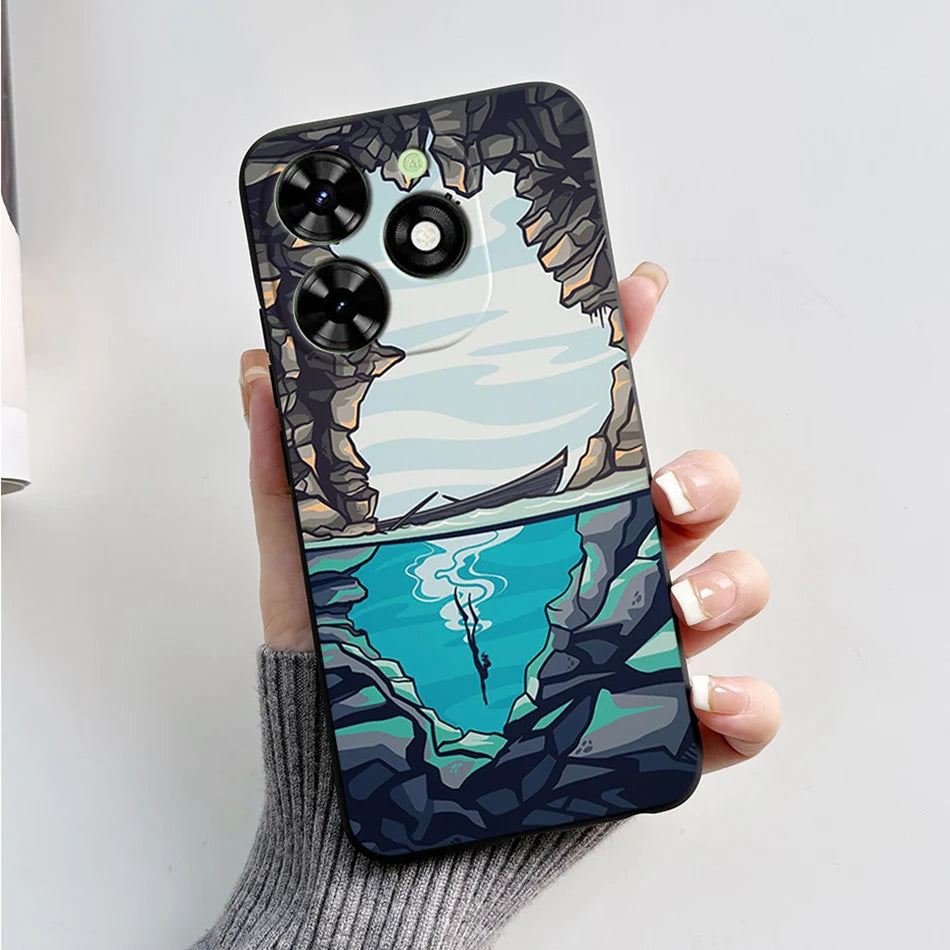 Capa ultra fino macio de silicone à prova de choque para Tecno Spark