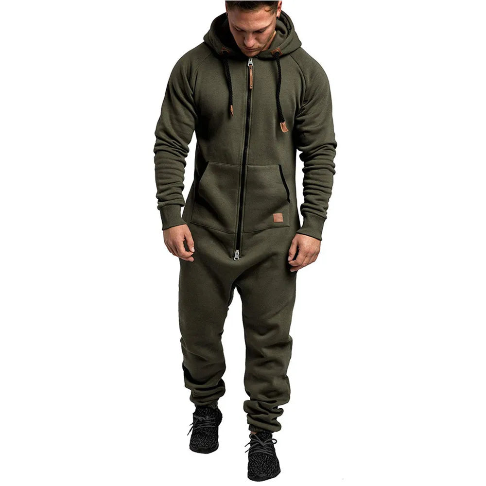Macacão com capuz masculino