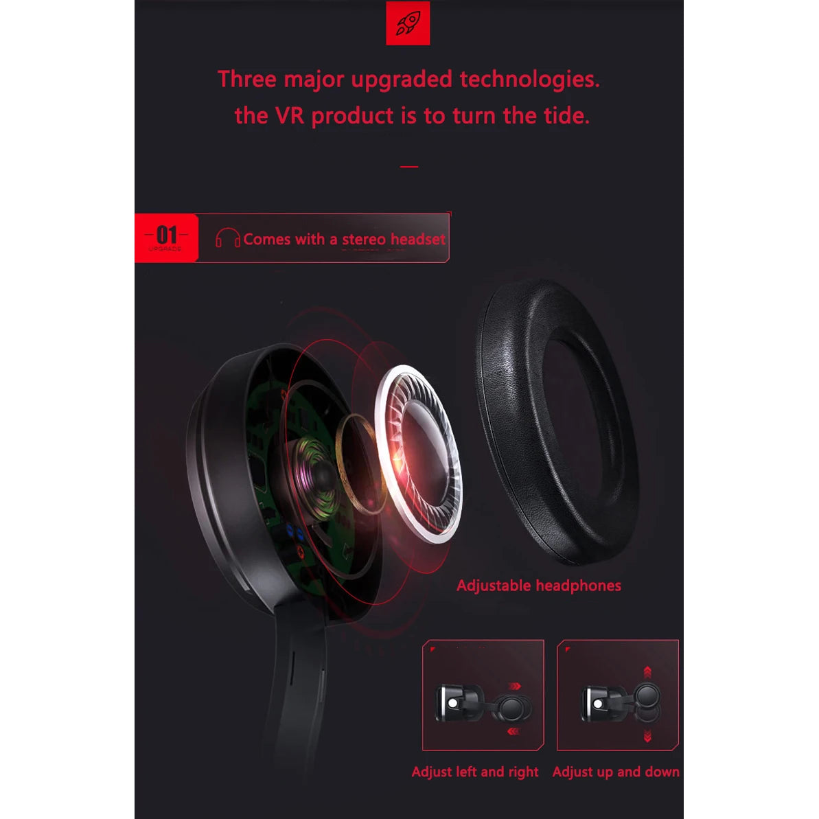 Óculos de realidade virtual casque para smartphone