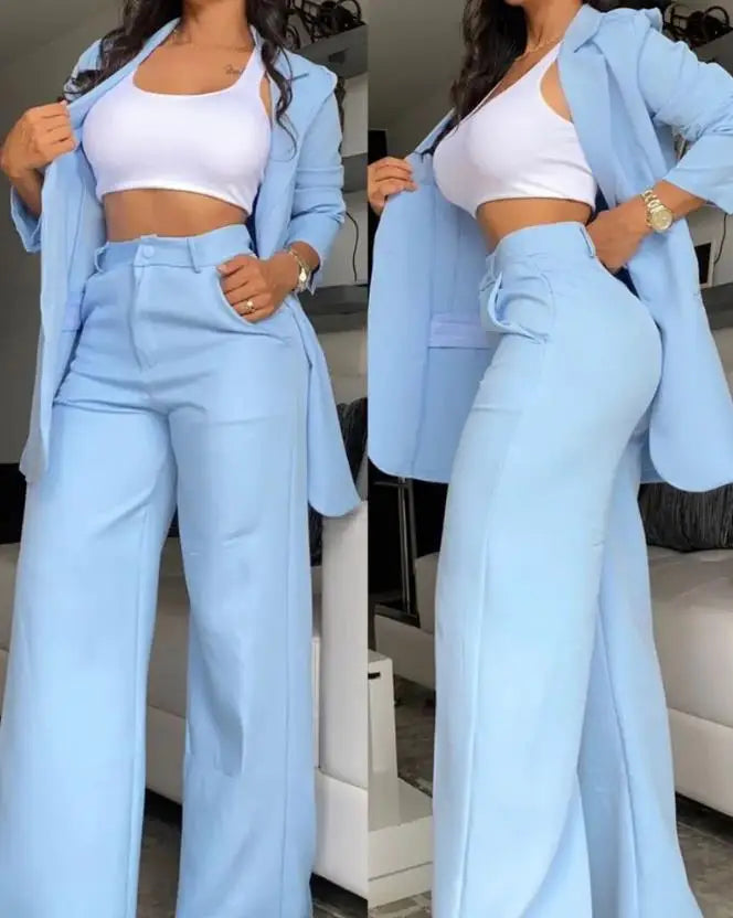 Fato elegante, casaco com gola entalhada
