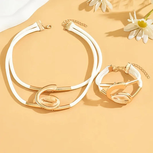 Conjunto de pulseira e colar