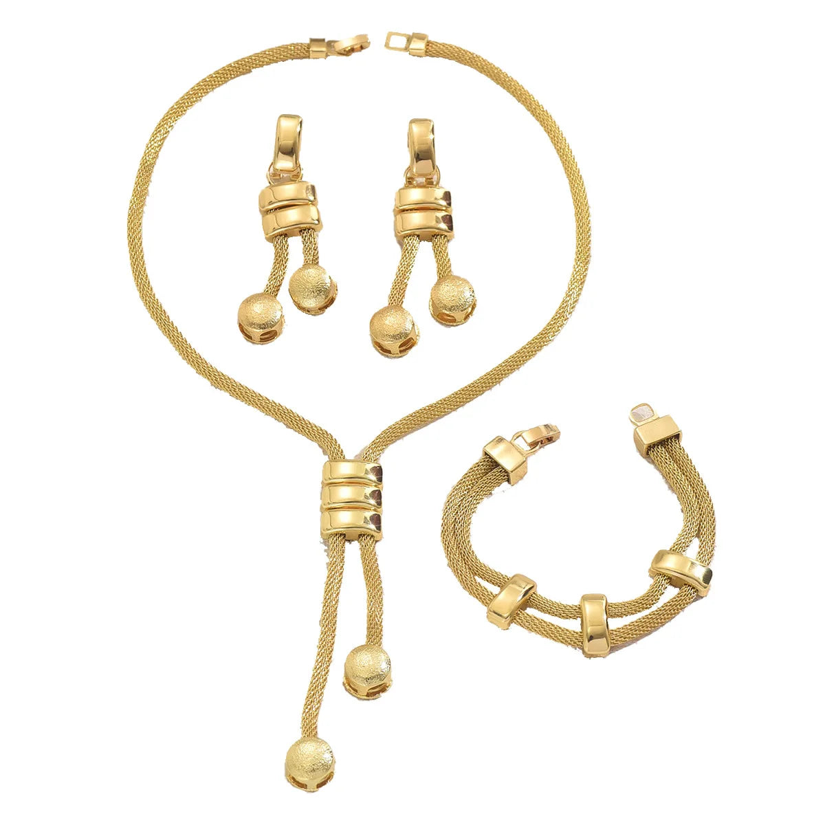 Conjunto de brincos colar pulseira
