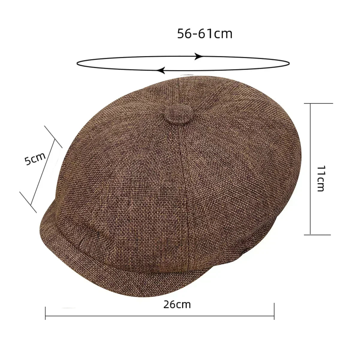 Chapéu clássico vintage tweed peaky