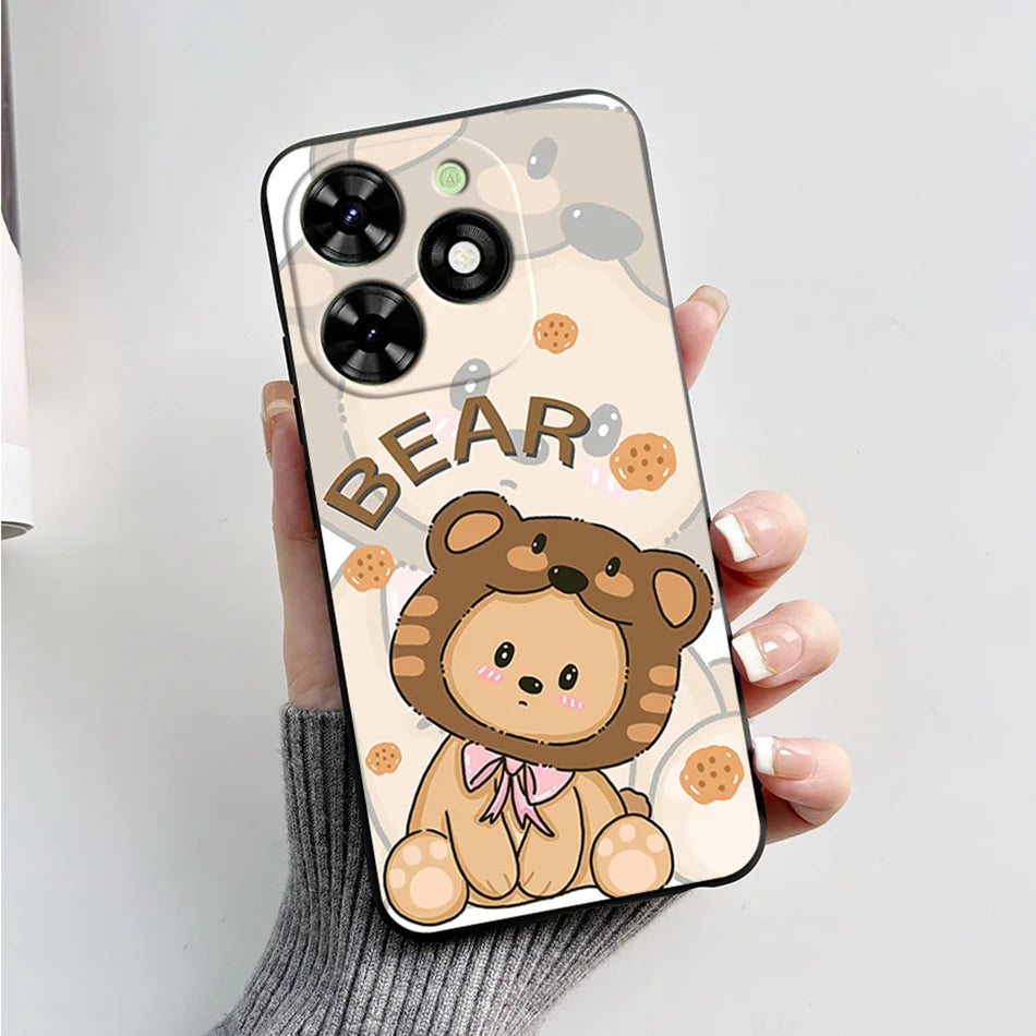 Capa ultra fino macio de silicone à prova de choque para Tecno Spark