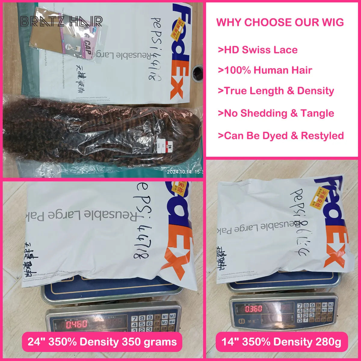 Peruca de cachos saltitantes