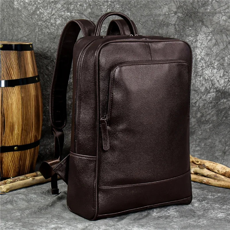Mochila De Couro Vintage