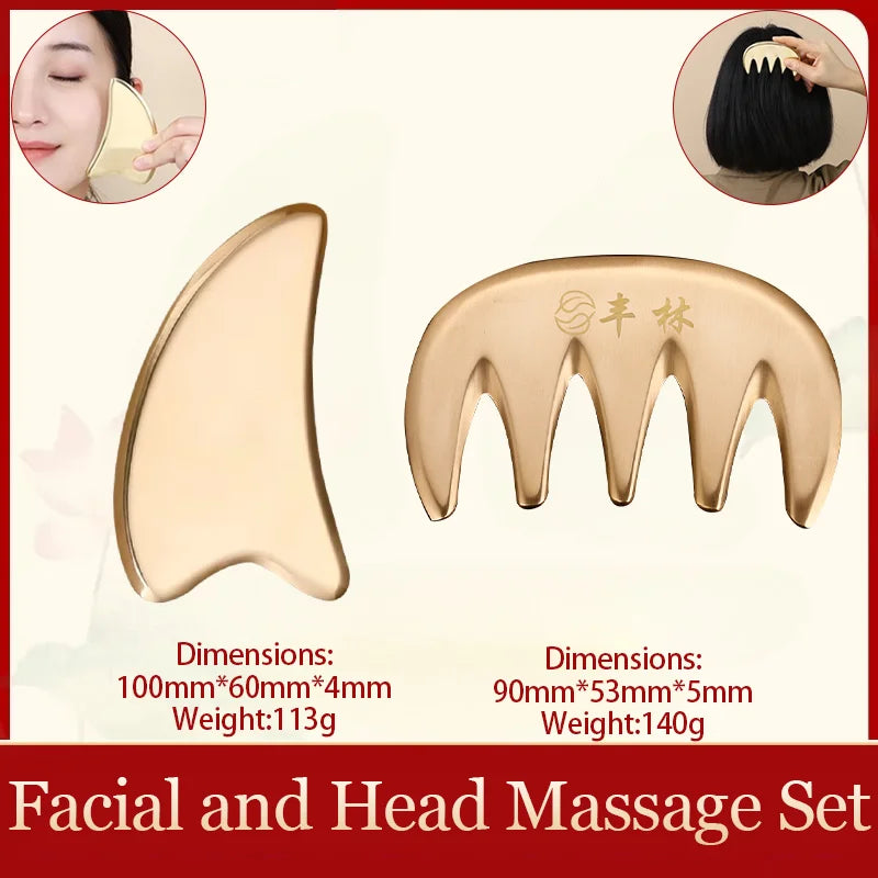 Ferramenta massageadora facial Guasha Varinha Kansa