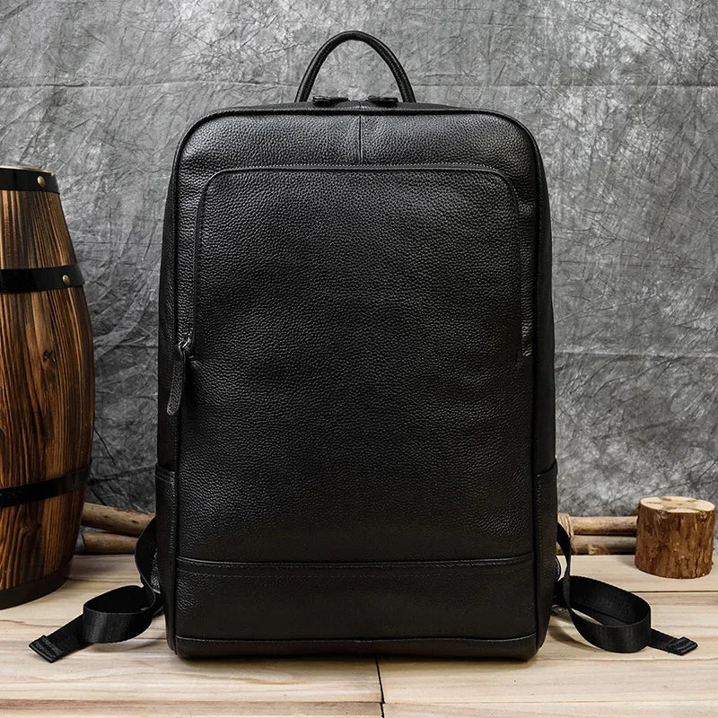 Mochila De Couro Vintage