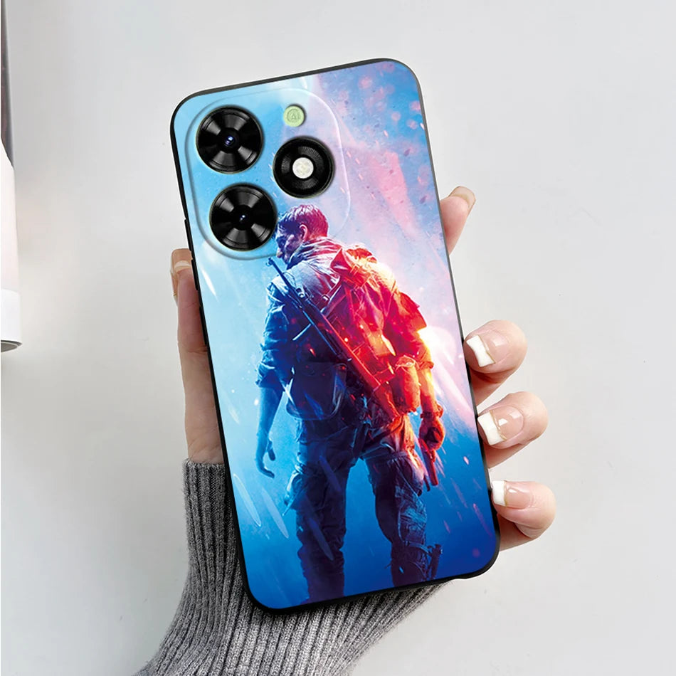 Capa ultra fino macio de silicone à prova de choque para Tecno Spark
