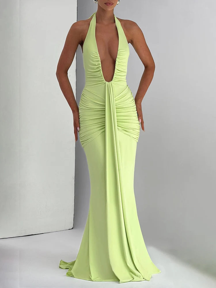 Vestido Mozision decote em V