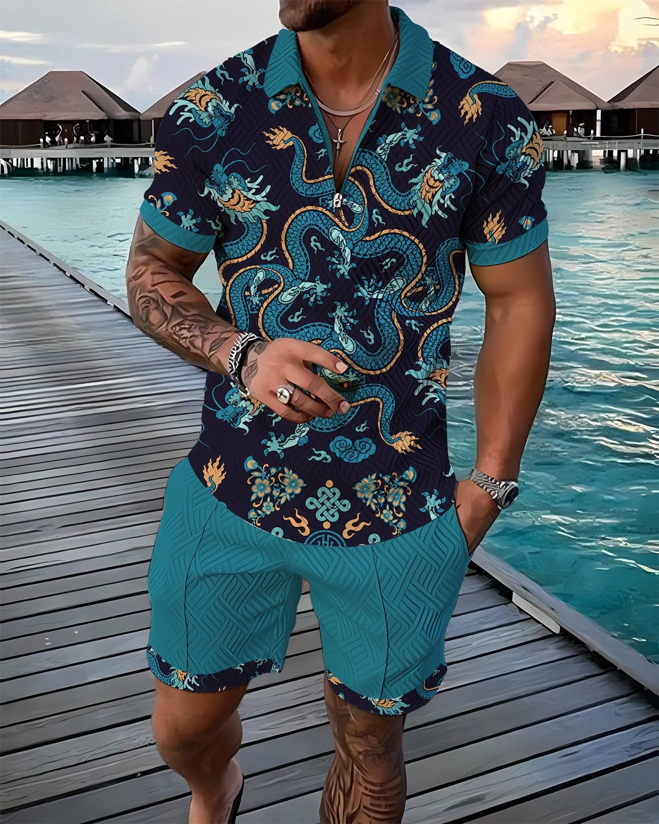 Fato verão estampa 3D
