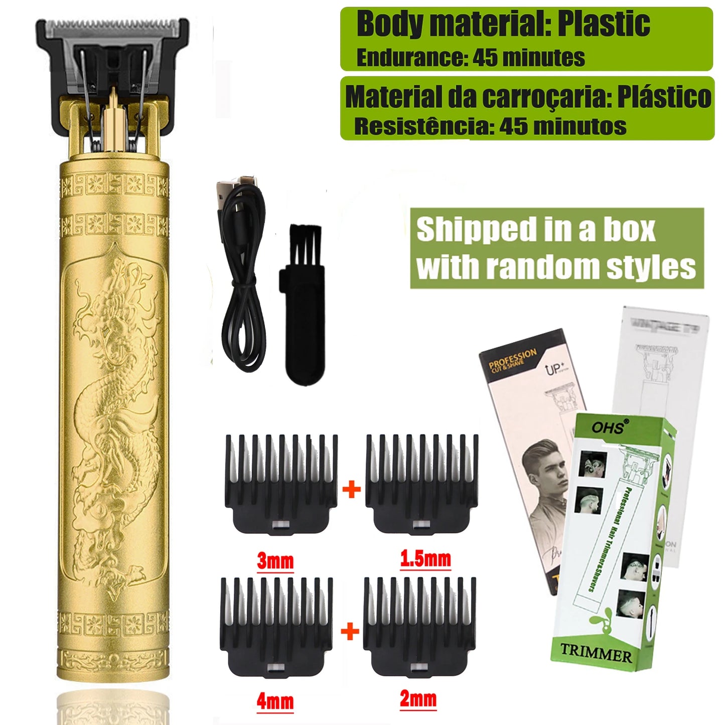 Máquina de Corte de Cabelo Sem Fio