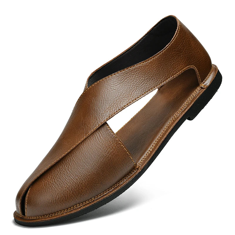 Mocassins de couro genuíno