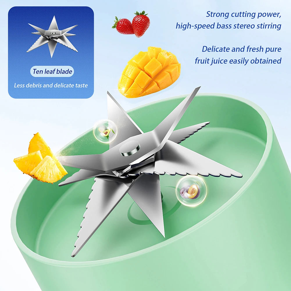 Garrafa portátil misturador de frutas elétrico
