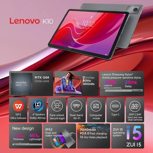 Tablet Novo Lenovo Tab K10 M11
