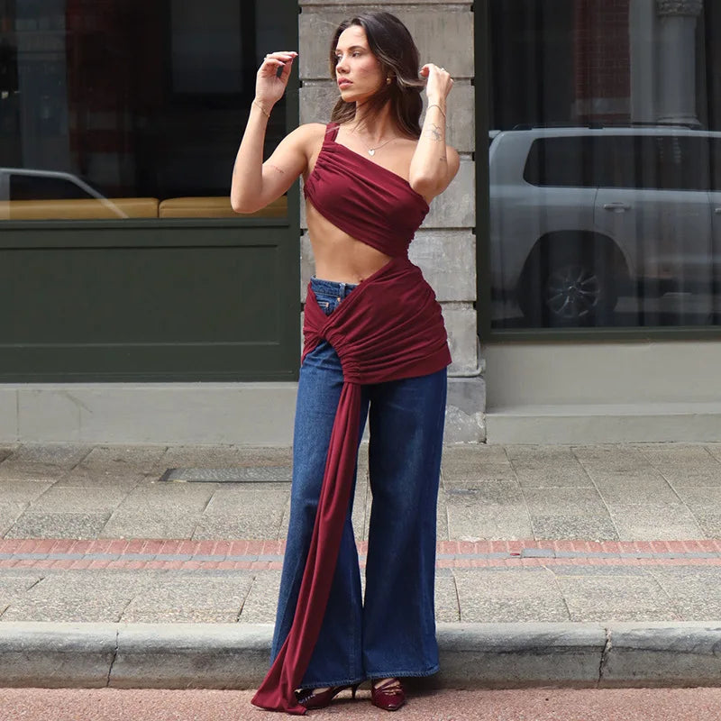 Vestido sem mangas sem costas