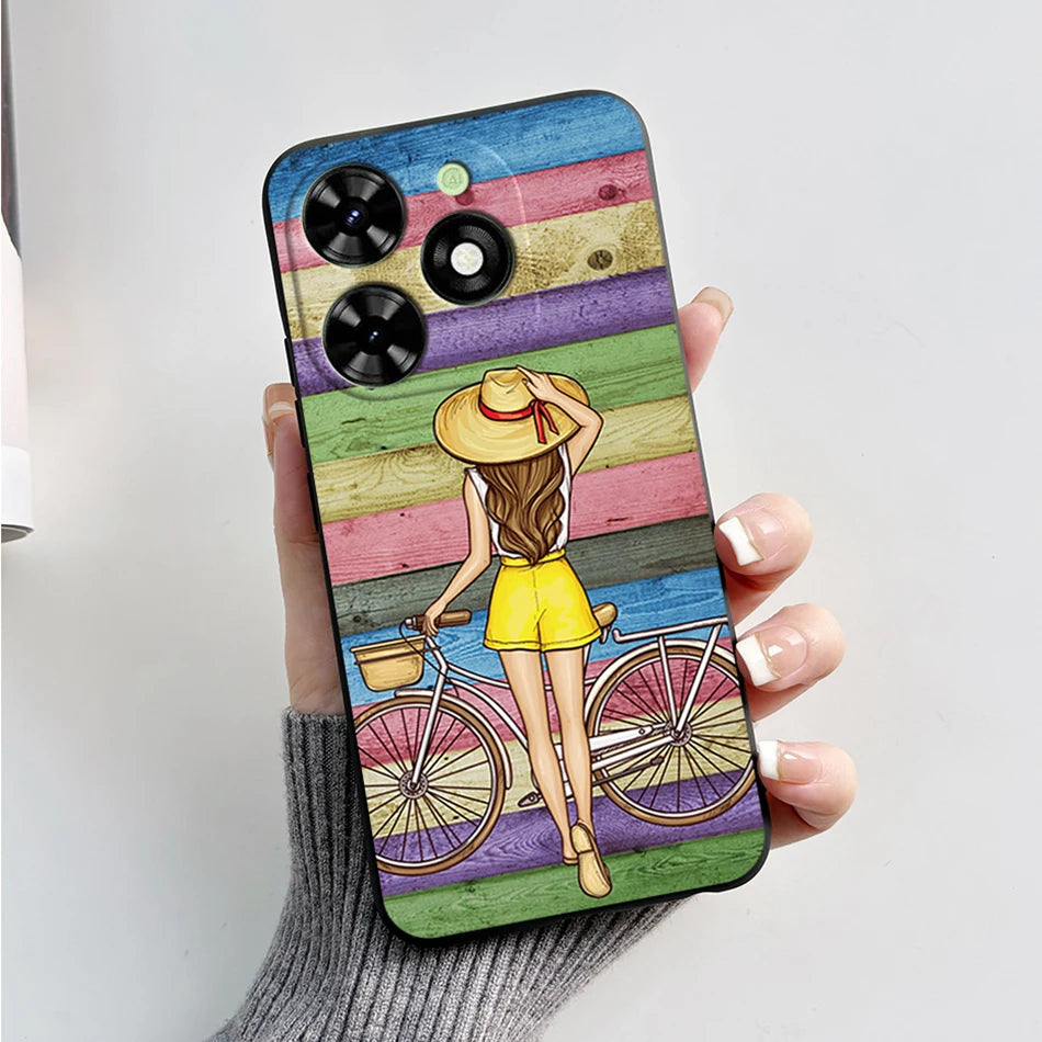 Capa ultra fino macio de silicone à prova de choque para Tecno Spark