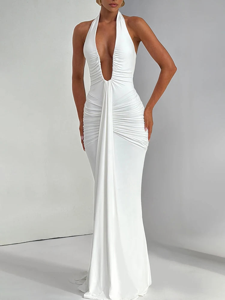 Vestido Mozision decote em V