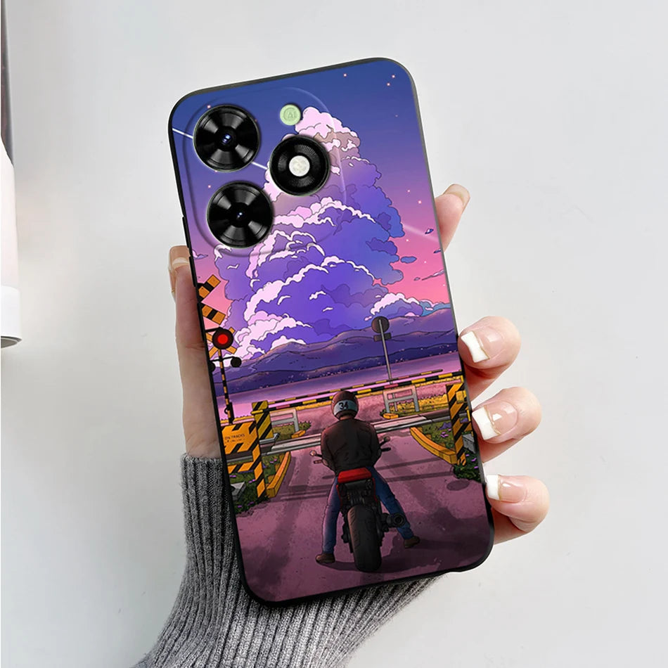 Capa ultra fino macio de silicone à prova de choque para Tecno Spark