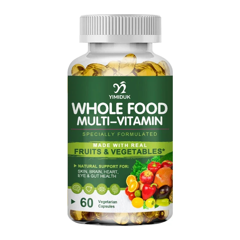 Multivitamínico de Minerais de Alimentos Integrais HOLUCKS — 60/120 Cápsulas