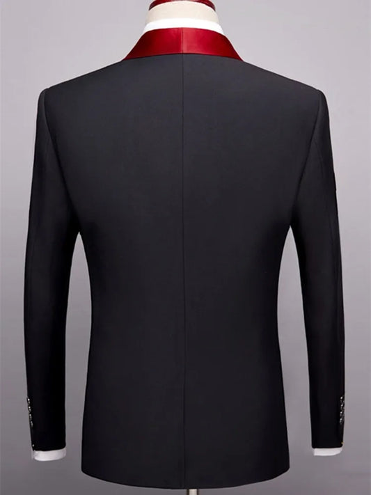 Terno slim fit botão único