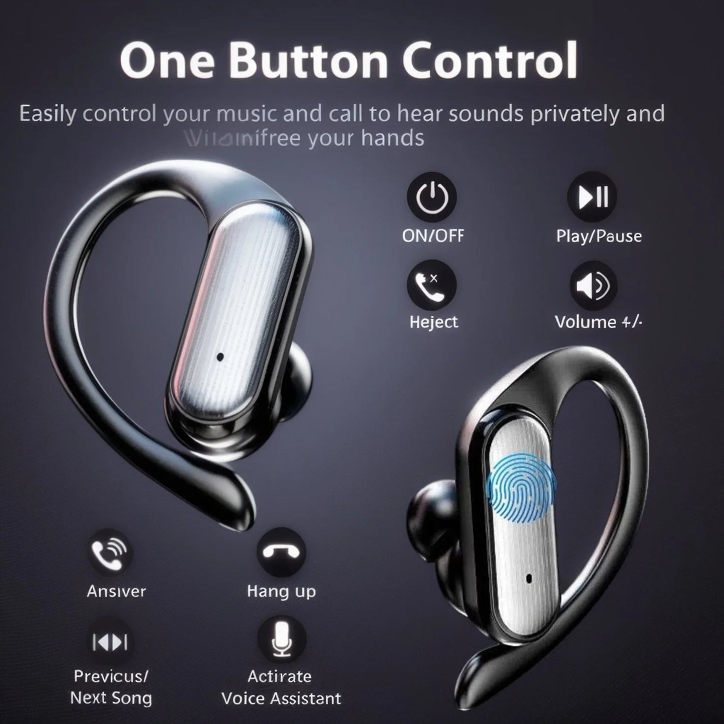 Fones de ouvido esportivos