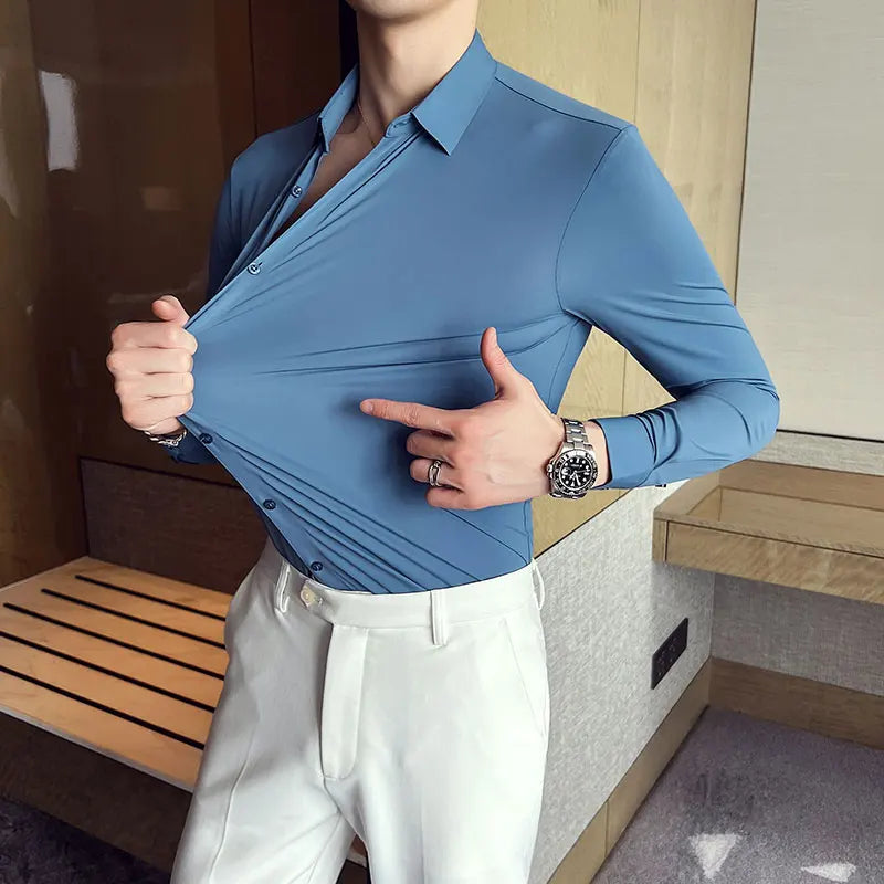 Camisas sem costura de alta elasticidade