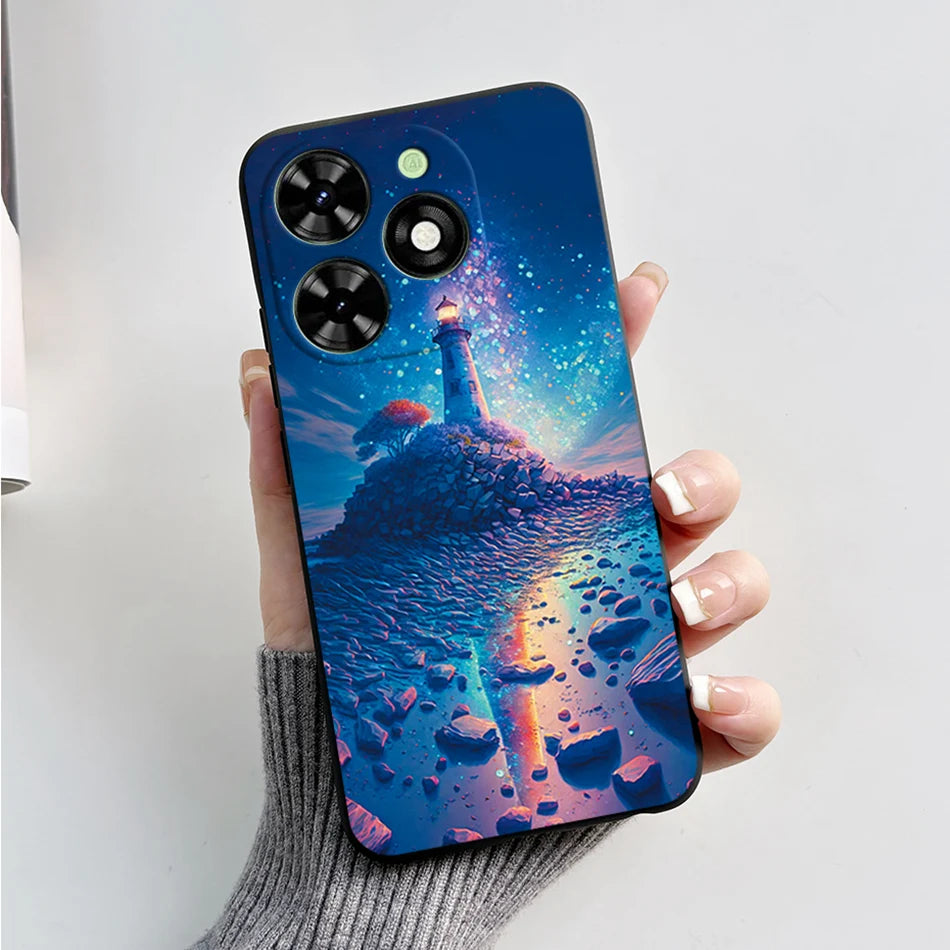 Capa ultra fino macio de silicone à prova de choque para Tecno Spark