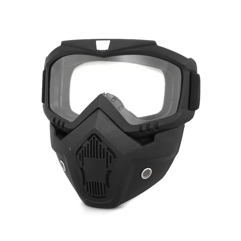 Capacete de bicicleta rosto cheio máscara anti-nevoeiro