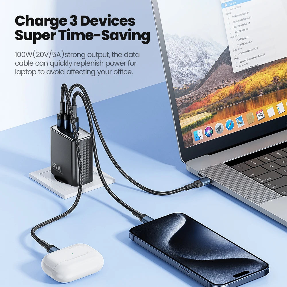 Carregador USB Toocki-GaN com Display Digital
