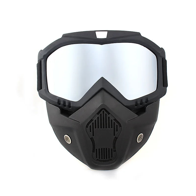 Capacete de bicicleta rosto cheio máscara anti-nevoeiro