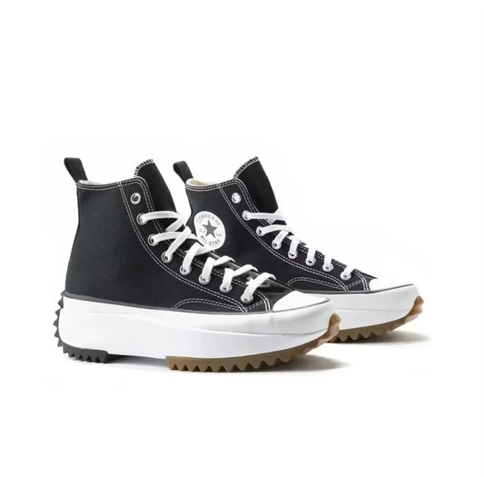 Ténis Converse All Star de lona com sola grossa e cano alto