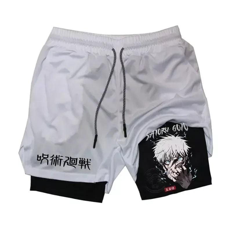 Calções desportivo com estampa anime jujutsu