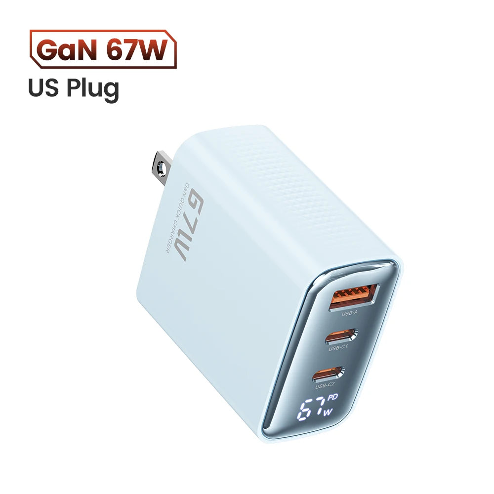 Carregador USB Toocki-GaN com Display Digital