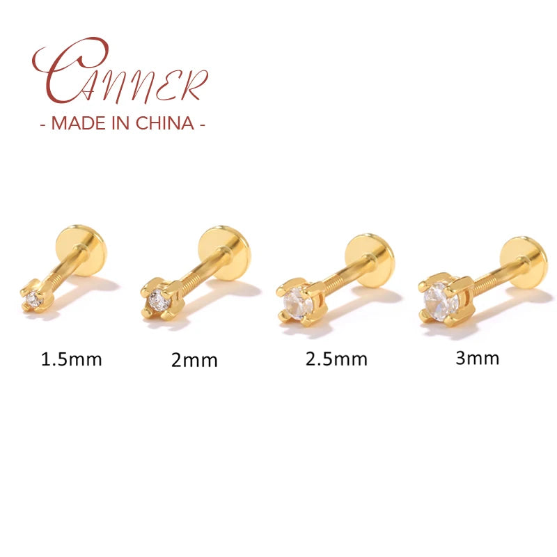 Brincos esterlina para mulheres de zircão bling