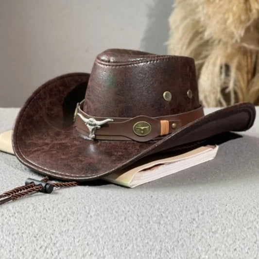 Chapéus de cowboy estilo western em couro sintético