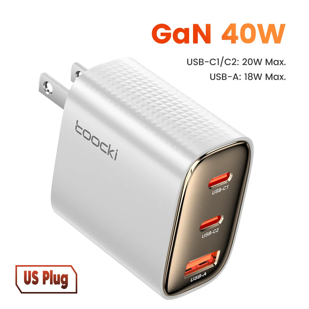 Carregador USB Toocki, Dual Type C
