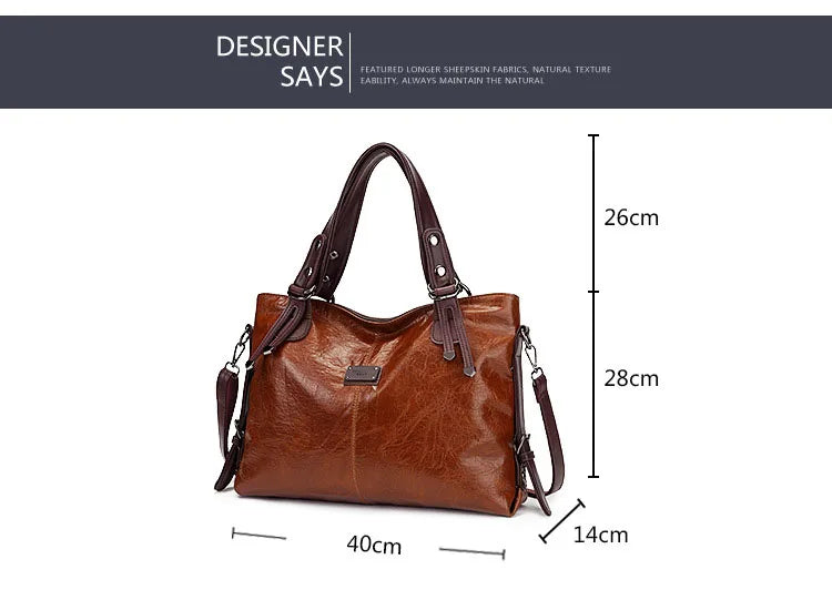 Bolsas de couro macio vintage
