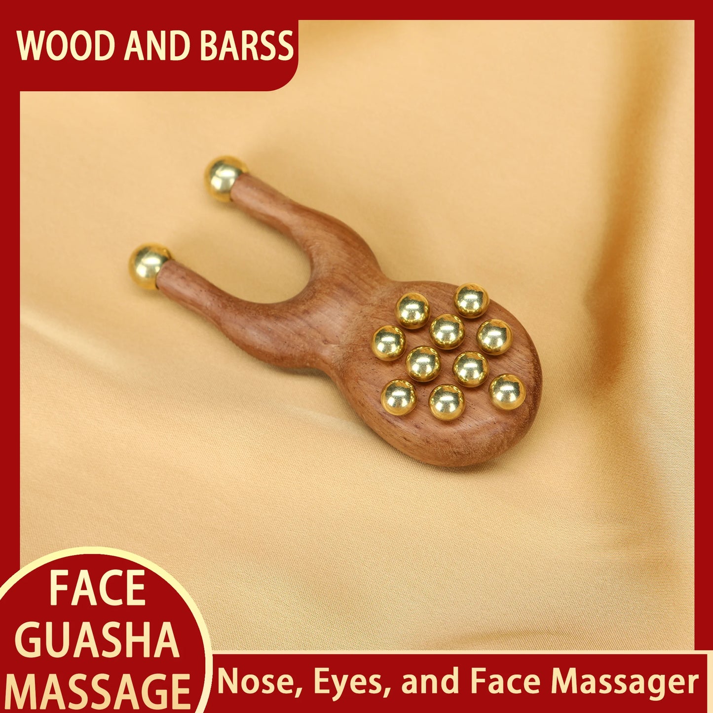 Ferramenta massageadora facial Guasha Varinha Kansa